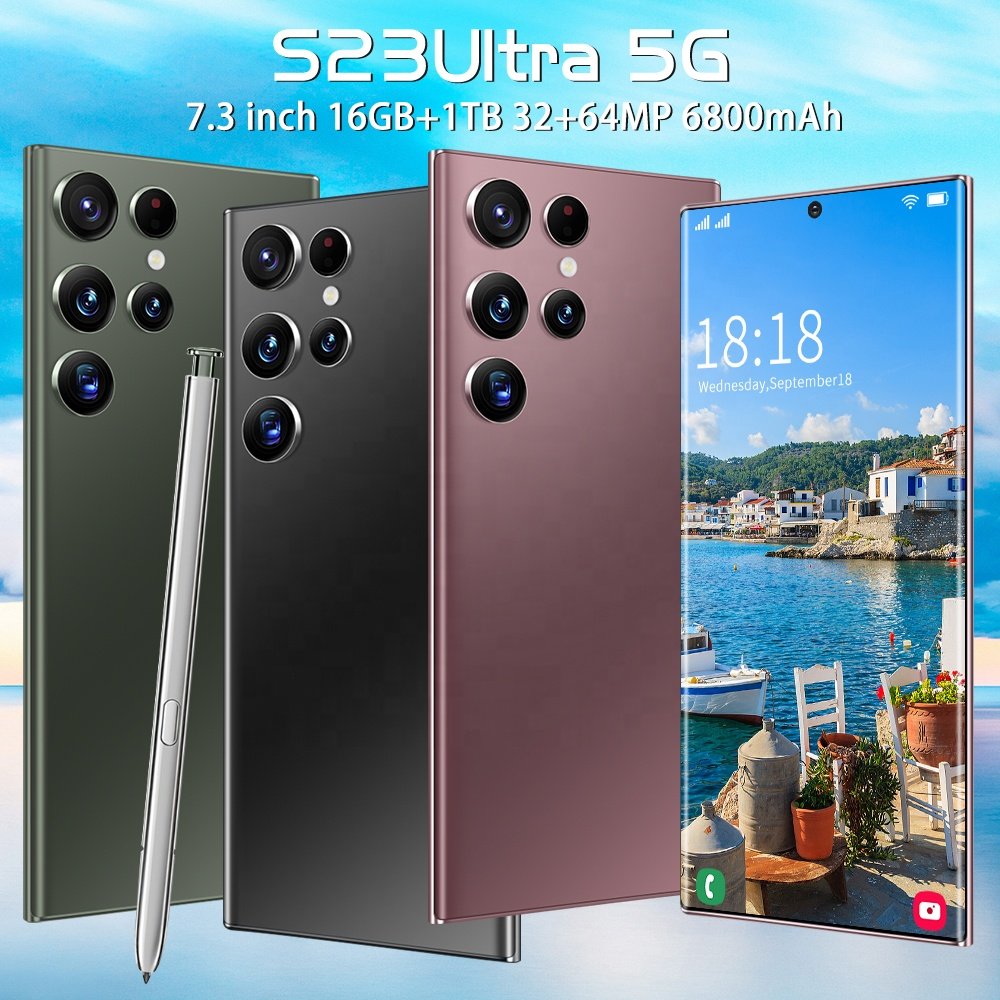 Original Unlocked New S23 ULTRA 5G Smartphone 6.7 Inch Full Screen 16+512GB Android Gaming Mobile Phone With Face ID Cell Phones